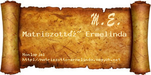 Matriszottó Ermelinda névjegykártya